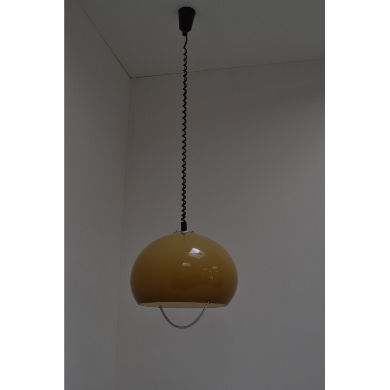 Mid-century Large Pendant Meblo Designed by Harvey Guzzini, Space Age,1970s