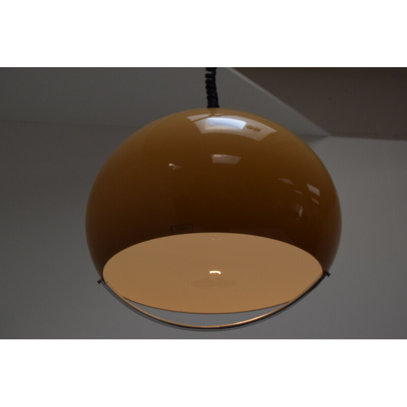 Mid-century Large Pendant Meblo Designed by Harvey Guzzini, Space Age,1970s