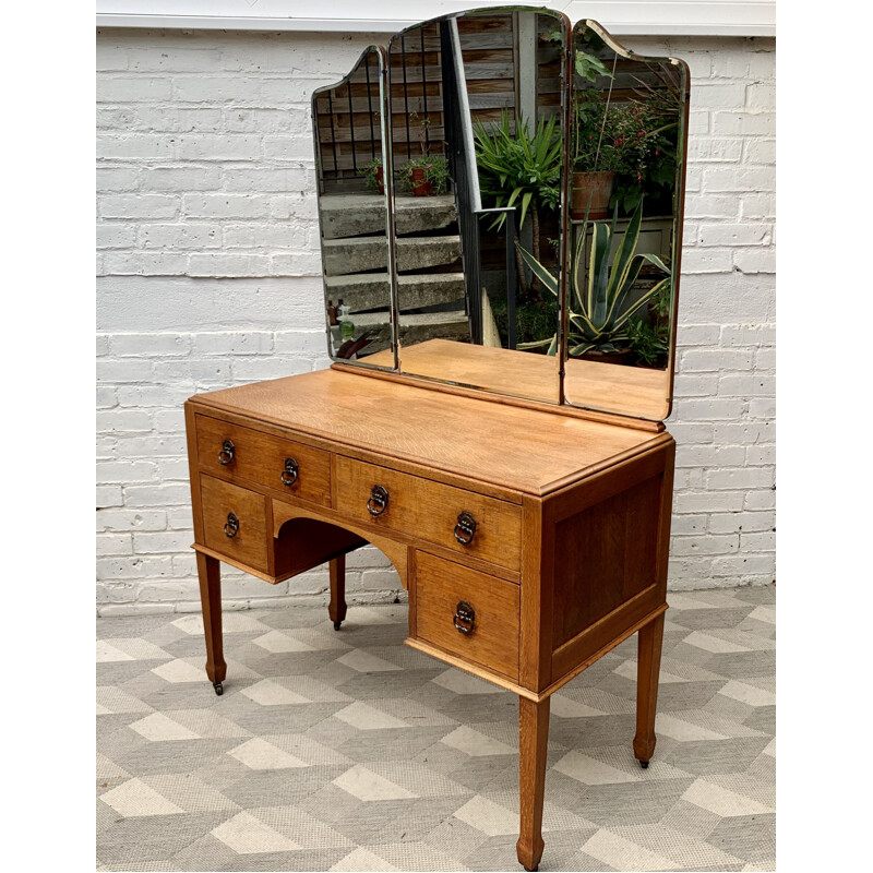 Vintage Dressing Table with Mirror and Drawers  1950