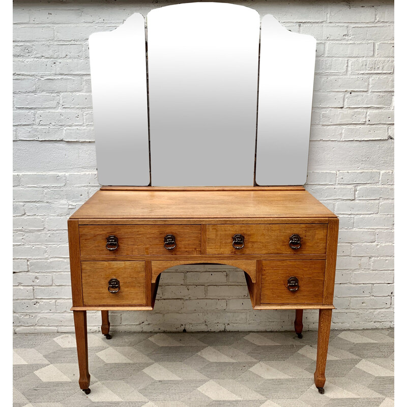 Vintage Dressing Table with Mirror and Drawers  1950