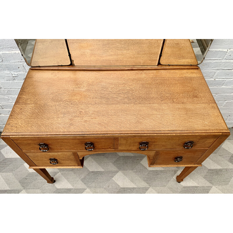 Vintage Dressing Table with Mirror and Drawers  1950