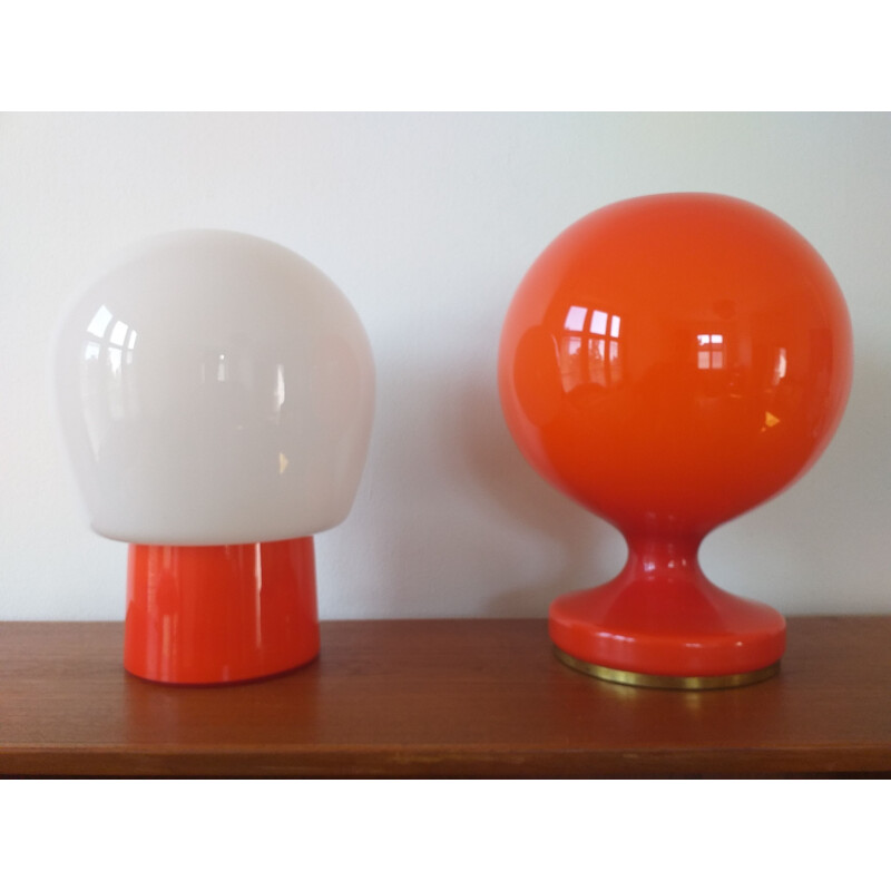 Pair of vintage glass table lamps by Stepan Tabery, 1970