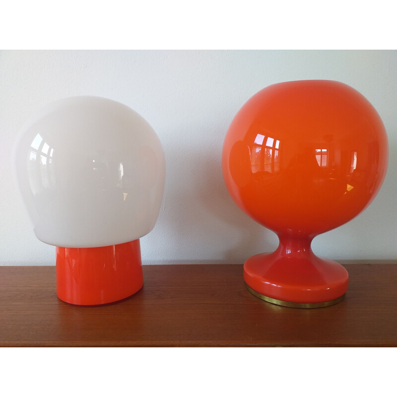 Pair of vintage glass table lamps by Stepan Tabery, 1970