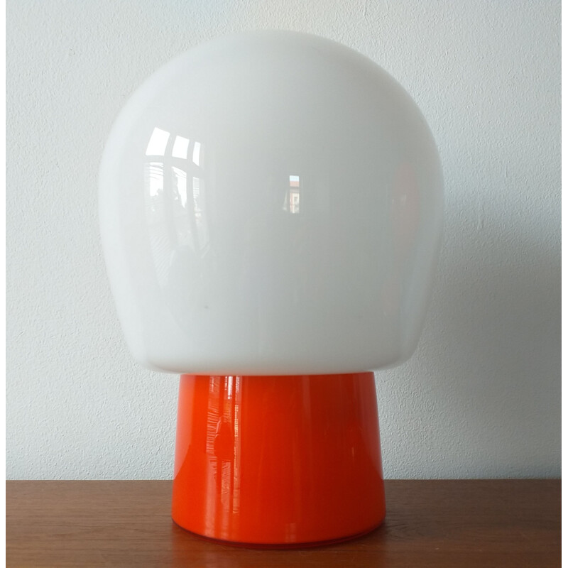 Pareja de lámparas de sobremesa vintage de cristal de Stepan Tabery, 1970
