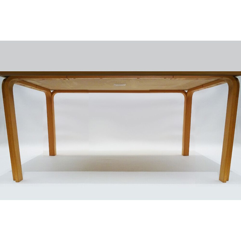Vintage Beech bentwood dining table of Alvar Aalto Magnus Olesen Danish