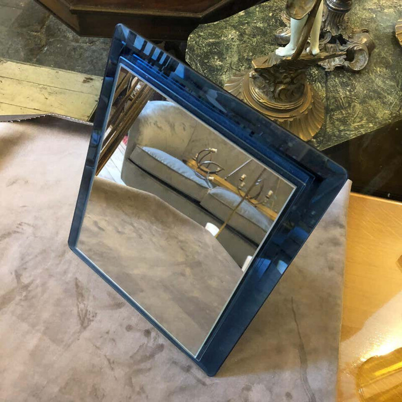 Mid-Century  Glass Italian Table Mirror 1970