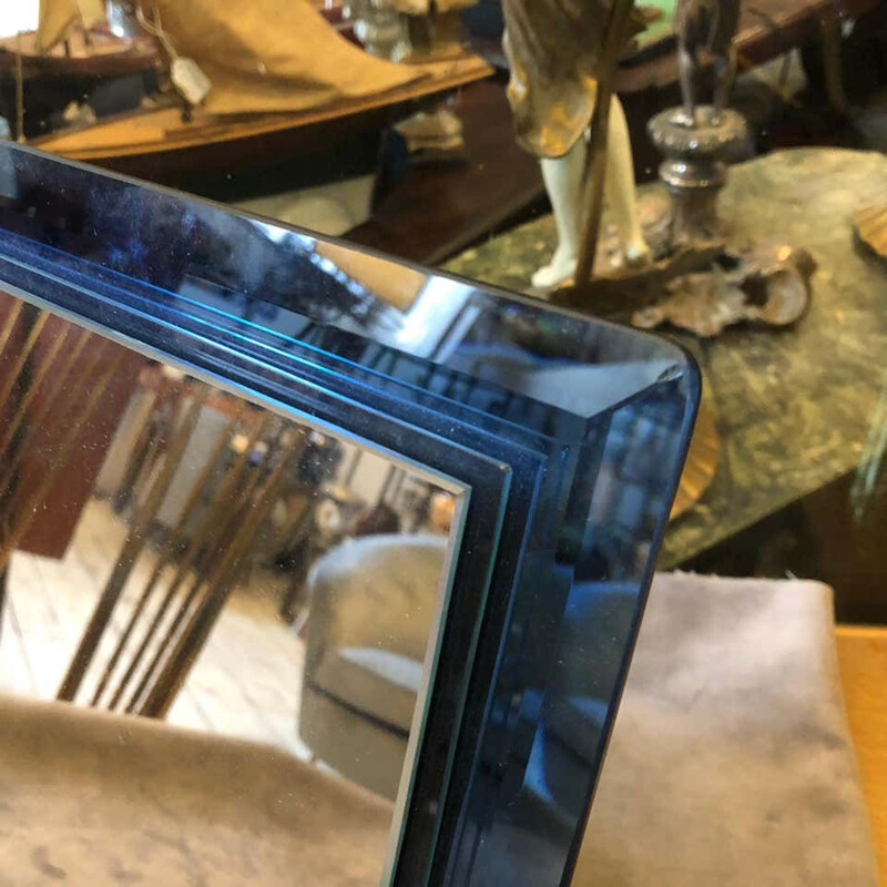 Mid-Century  Glass Italian Table Mirror 1970