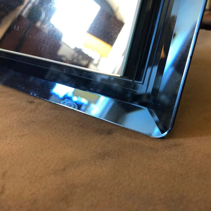 Mid-Century  Glass Italian Table Mirror 1970