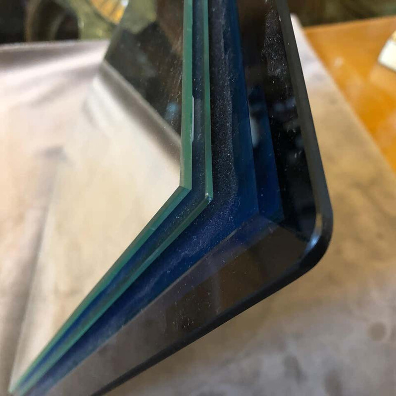 Mid-Century  Glass Italian Table Mirror 1970