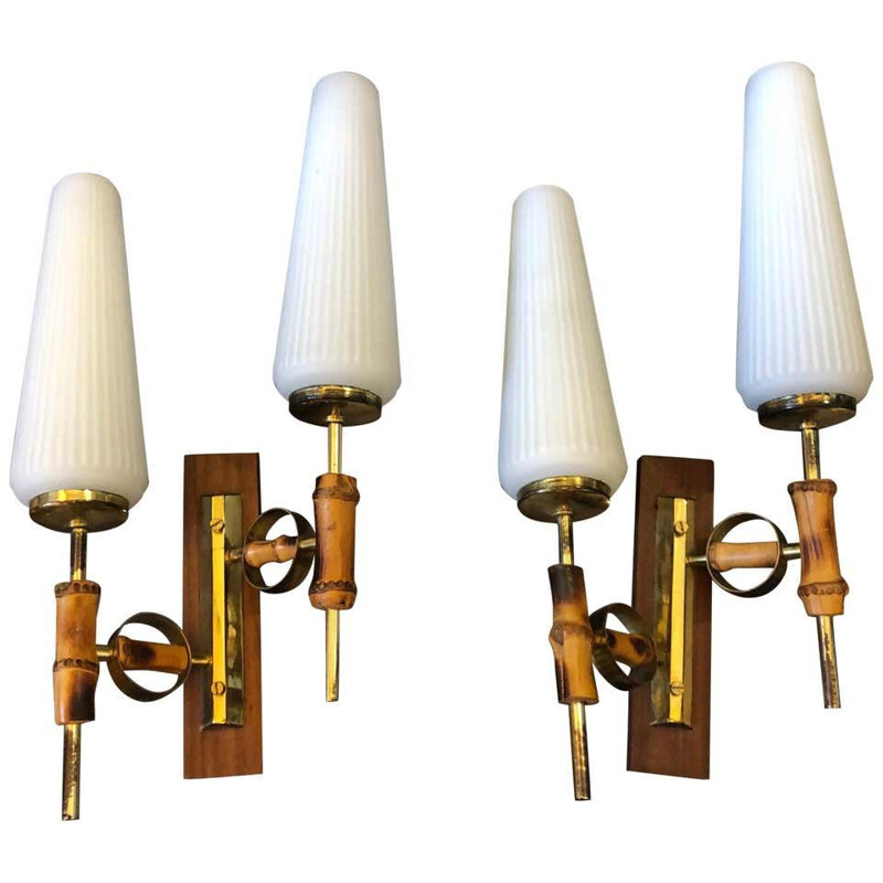 Mid-Century Modern Set of two Italian Wall Sconces 1950