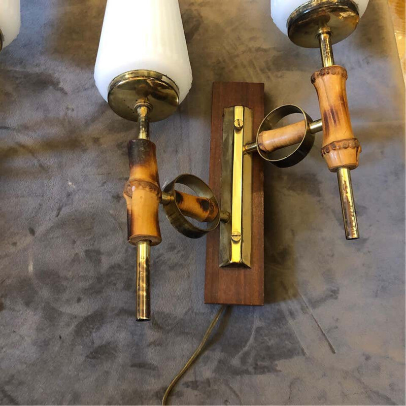 Mid-Century Modern Set of two Italian Wall Sconces 1950