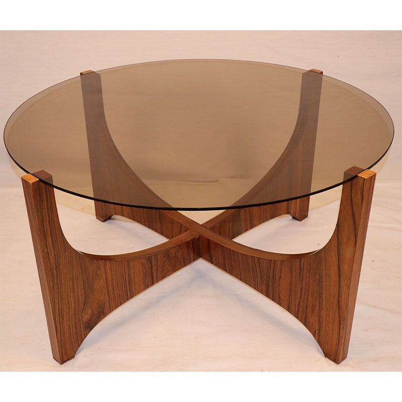 Vintage scandinavian rosewood coffee table 1960