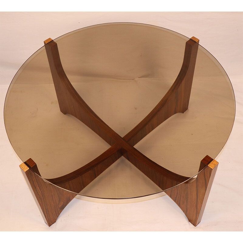 Vintage scandinavian rosewood coffee table 1960