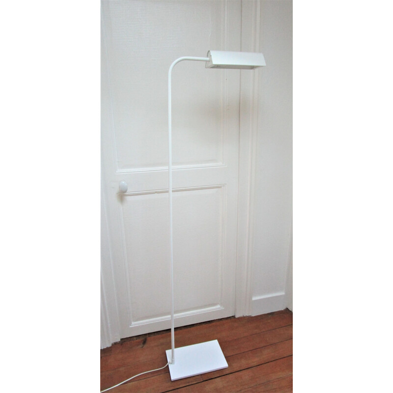 Vintage floor lamp Aluminor metal white 2000