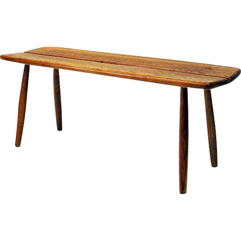 Vintage Oak bench by Carl Gustaf Boulogner Sweden 1950s