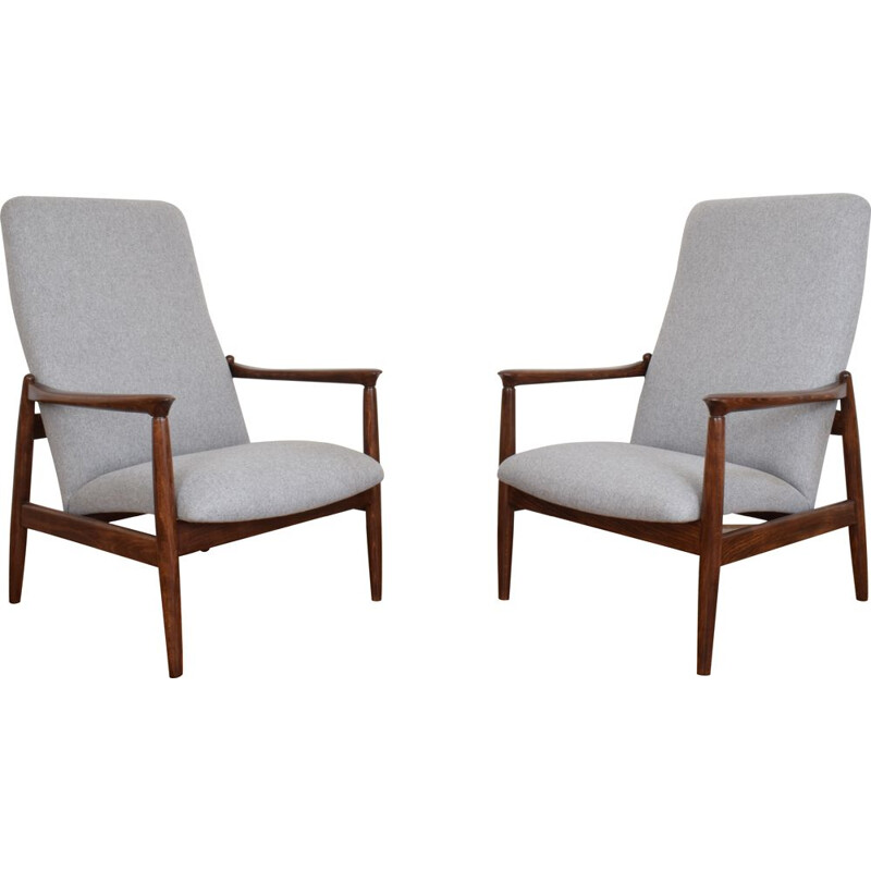 Pair of Mid-Century Lounge Chair by E. Homa Polish 1960s