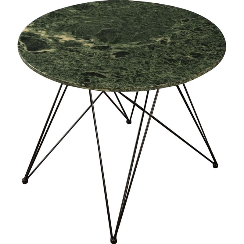 Vintage table with a green marble top 1960