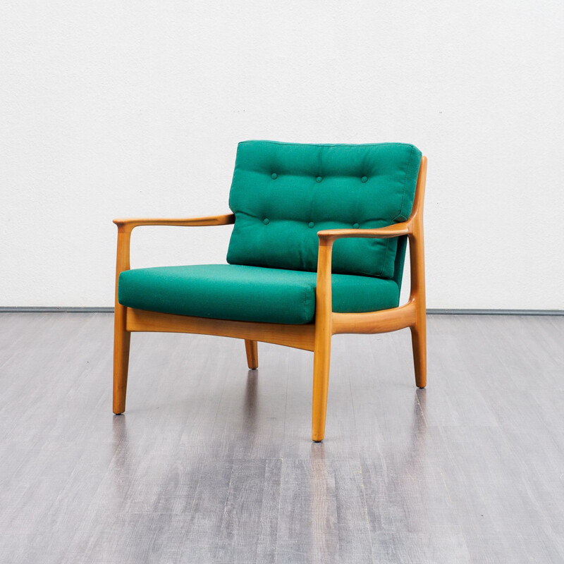 Mid century armchair in cherrywood,  1960s