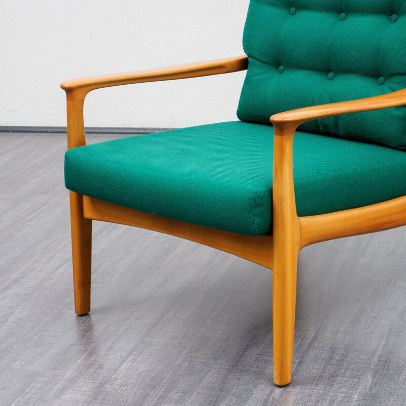 Mid century armchair in cherrywood,  1960s