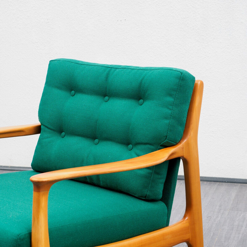 Mid century armchair in cherrywood,  1960s