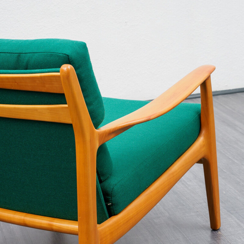 Mid century armchair in cherrywood,  1960s