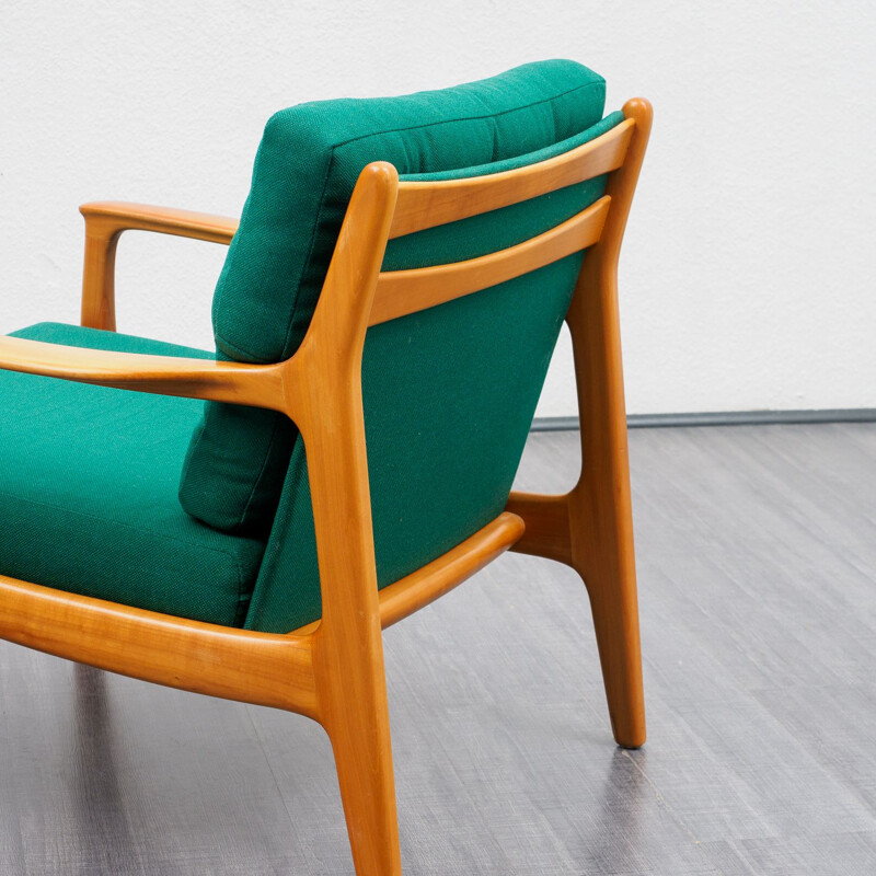 Mid century armchair in cherrywood,  1960s