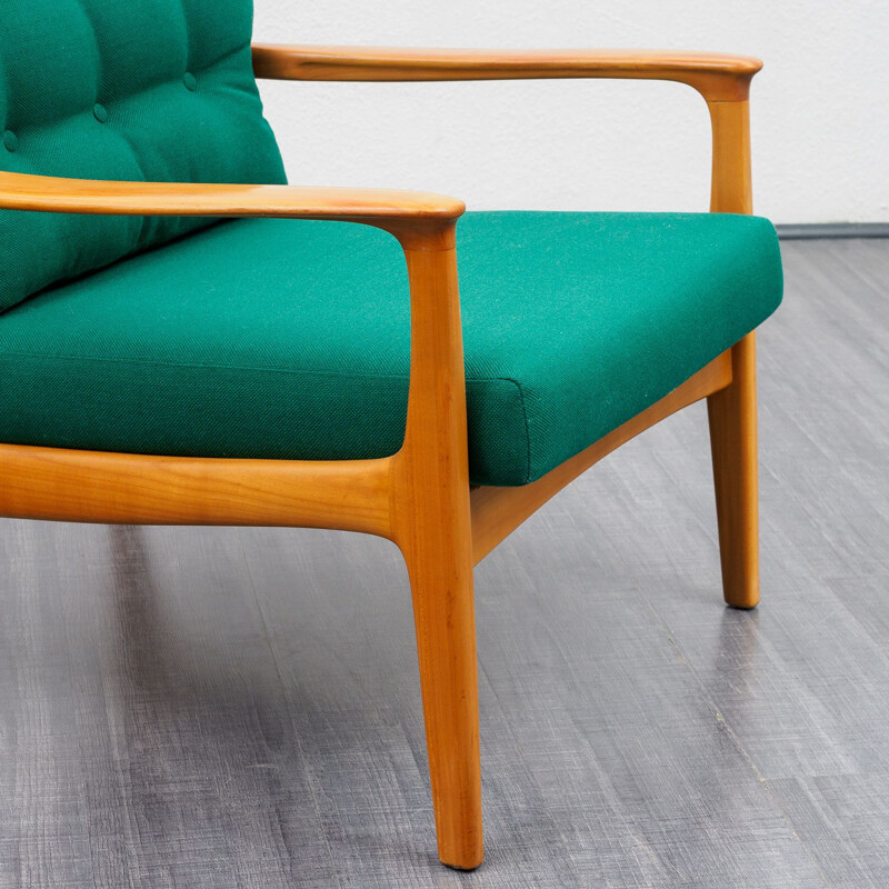 Mid century armchair in cherrywood,  1960s