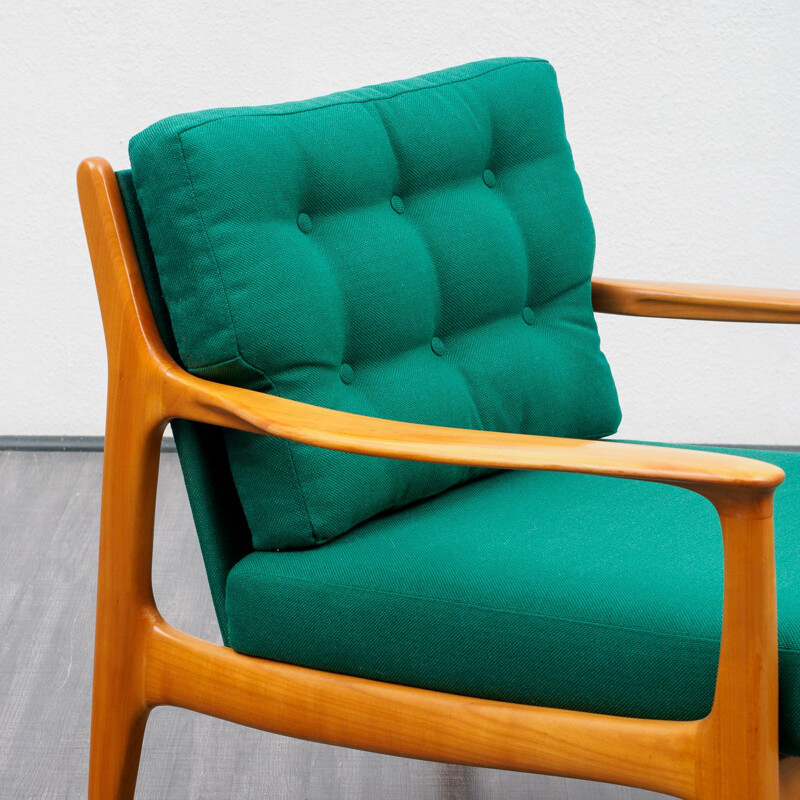 Mid century armchair in cherrywood,  1960s