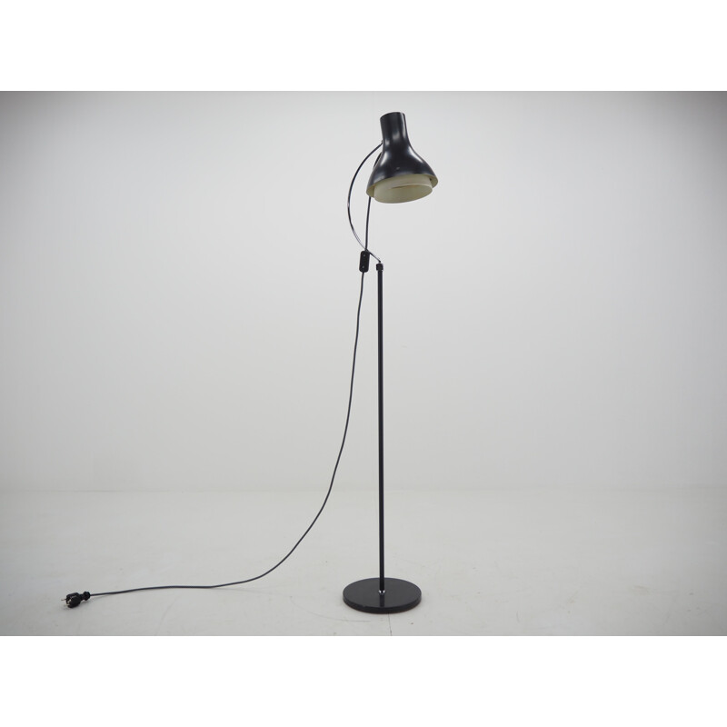 Vintage metal floor lamp by Josef Hurka for Napako, Czechoslovakia 1960