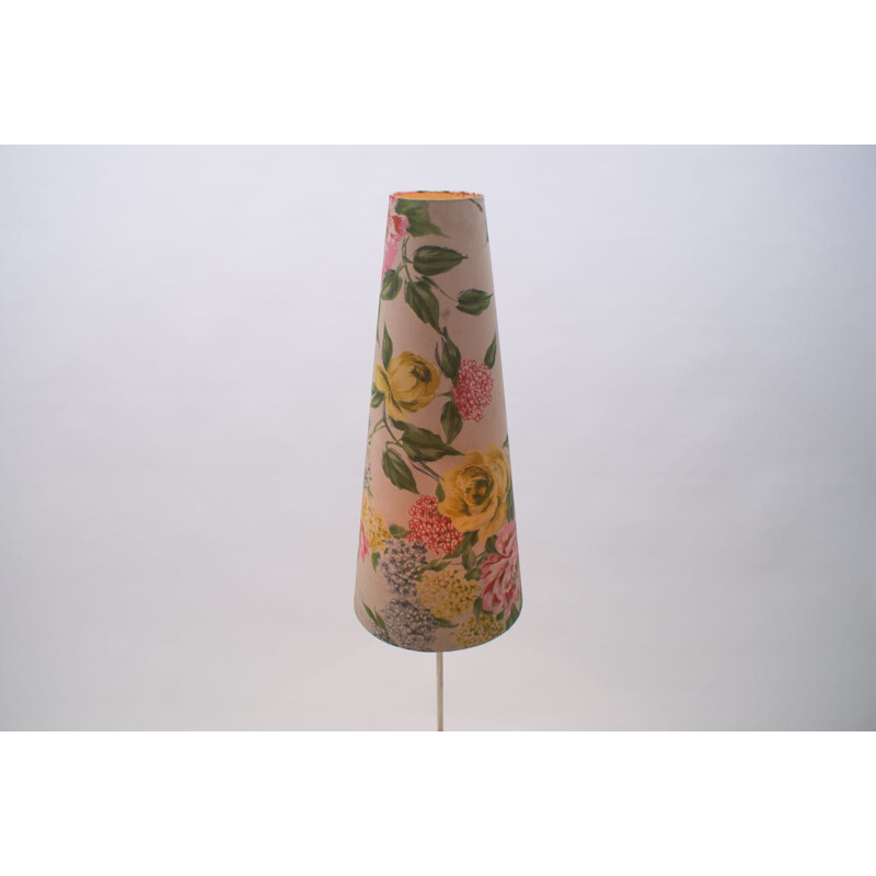 Vintage driepoot vloerlamp met botanische motieven, 1960