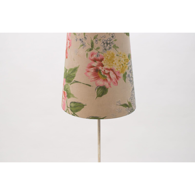 Vintage tripod floor lamp with botanical motifs, 1960