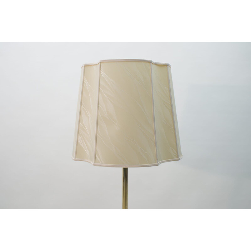 Vintage brass and fabric floor lamp, 1970