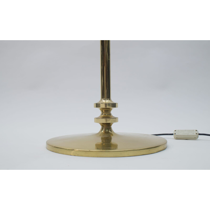 Vintage brass and fabric floor lamp, 1970