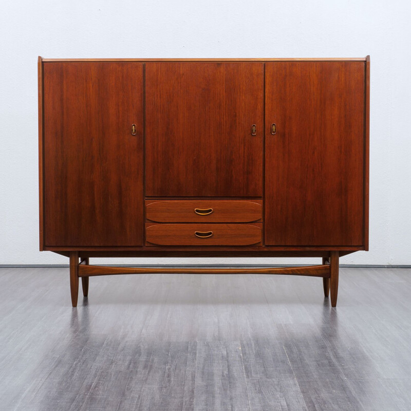 Vintage teak highboard Scandinavian 1960s