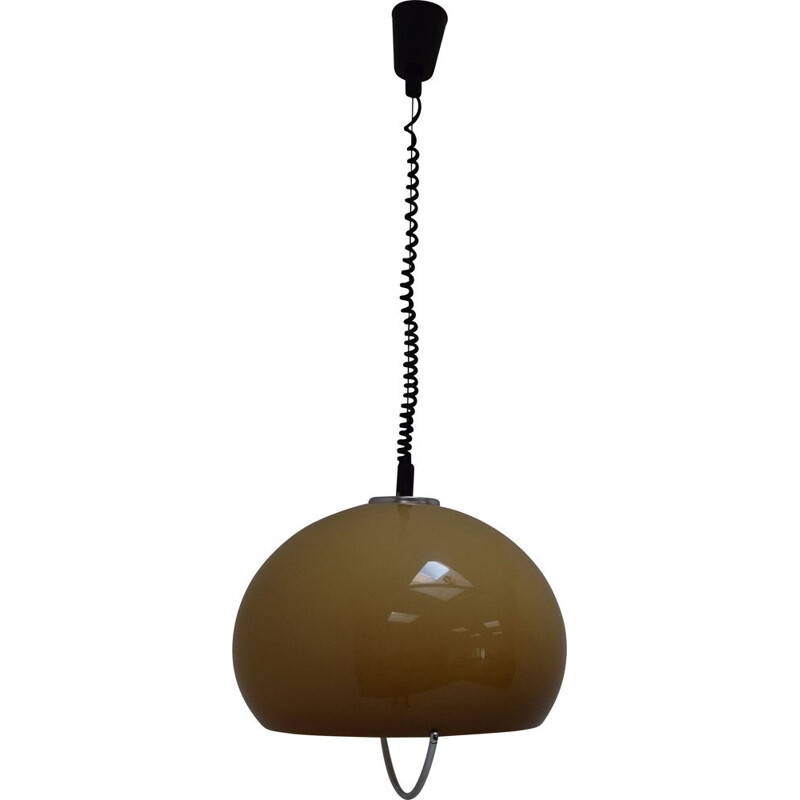 Grande suspension vintage Meblo par Harvey Guzzini, Space Age 1970