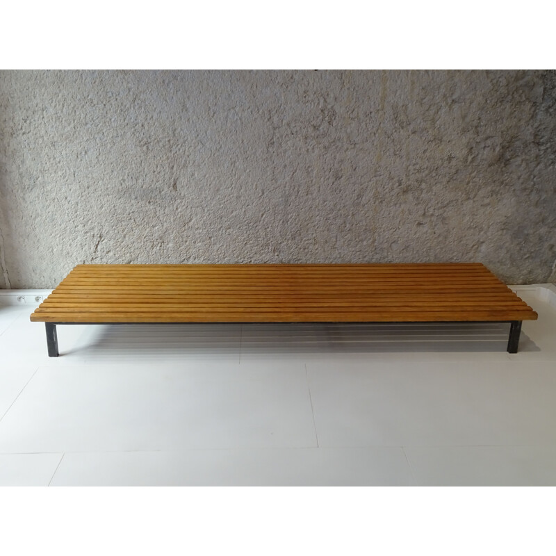 Vintage Cansado bench by Charlotte Perriand 1954