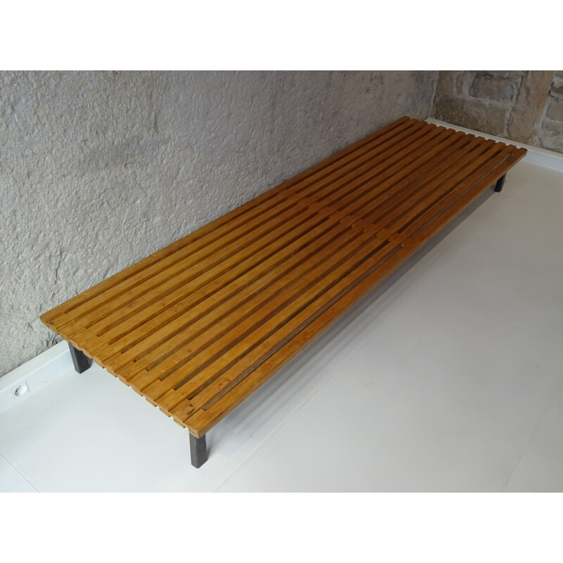 Vintage Cansado bench by Charlotte Perriand 1954