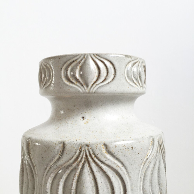 Grand vase Scheurich "Oignon" en céramique Fat Lava - 1970