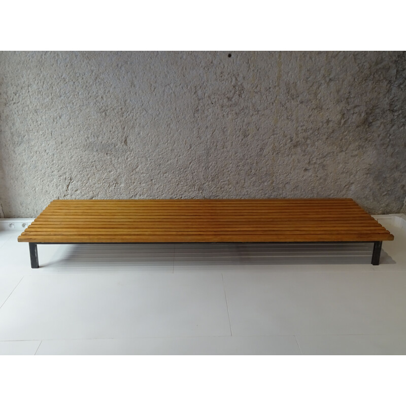 Vintage Cansado bench by Charlotte Perriand 1954