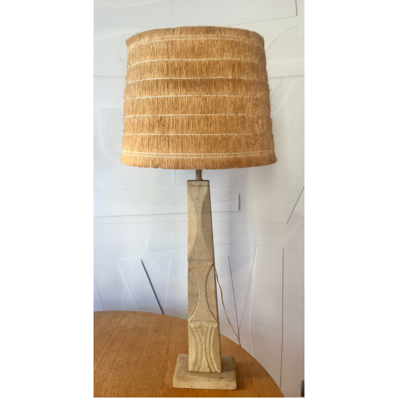 Lampe vintage en travertin italienne