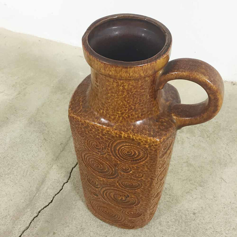 Vintage Vase aus Fat Lava Keramik für Scheurich, Deutschland 1970