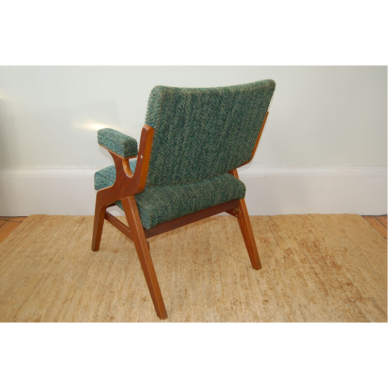 Paire de fauteuils vintage en bois laminé Morris of Glasgow