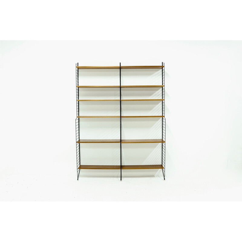 Vintage Modular Teak Shelving Unit by Nils Strinning for String AB SWeden 1960s