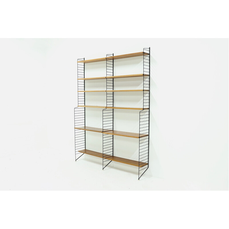 Vintage Modular Teak Shelving Unit by Nils Strinning for String AB SWeden 1960s