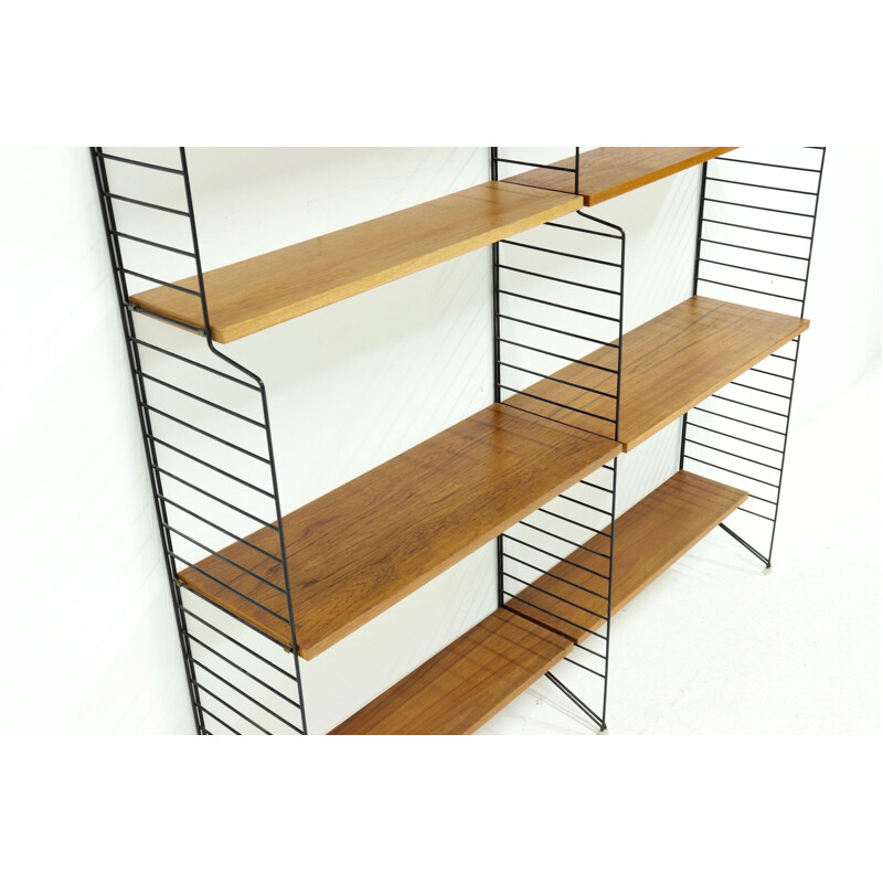 Vintage Modular Teak Shelving Unit by Nils Strinning for String AB SWeden 1960s