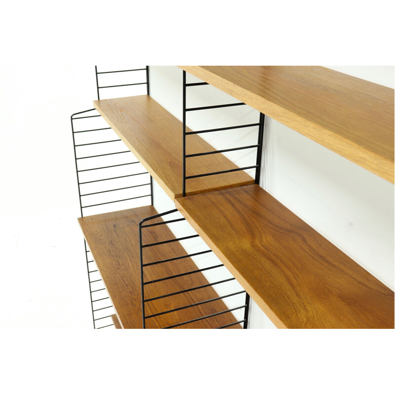 Vintage Modular Teak Shelving Unit by Nils Strinning for String AB SWeden 1960s