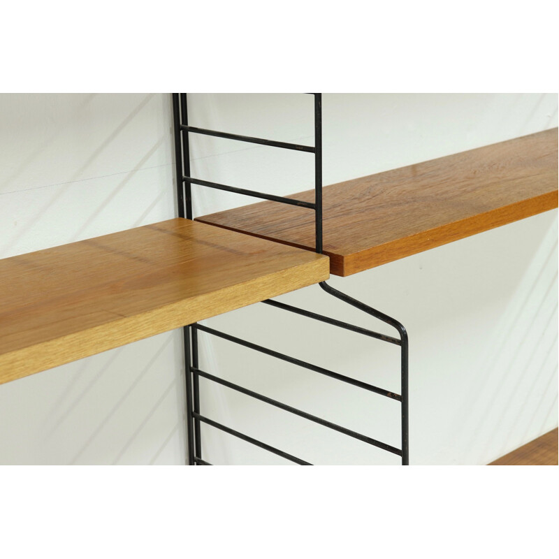 Vintage Modular Teak Shelving Unit by Nils Strinning for String AB SWeden 1960s