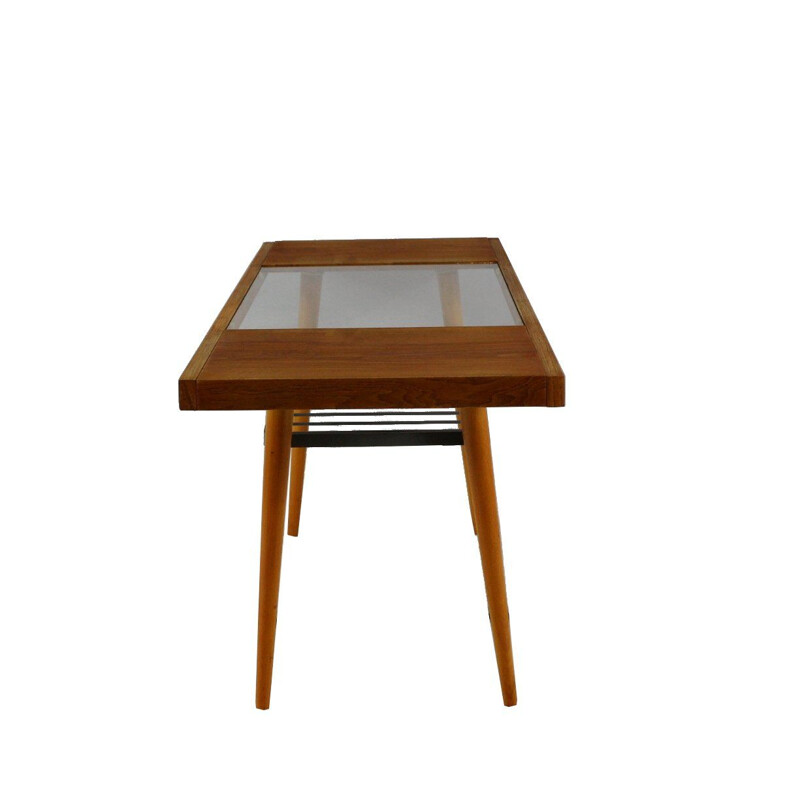 Table basse vintage frêne Jitona 1965