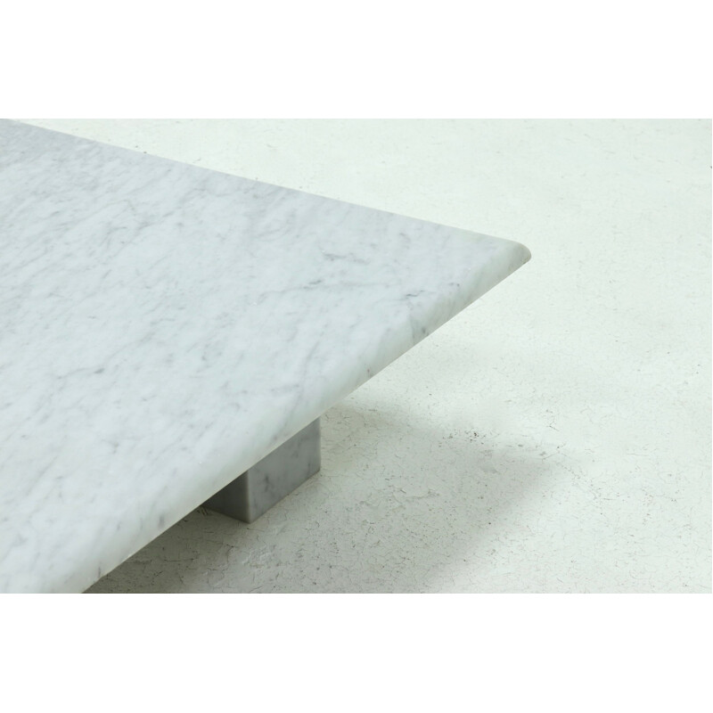 Vintage Modern Arabescato Marble Coffee Table by Gallina Italian 1970s