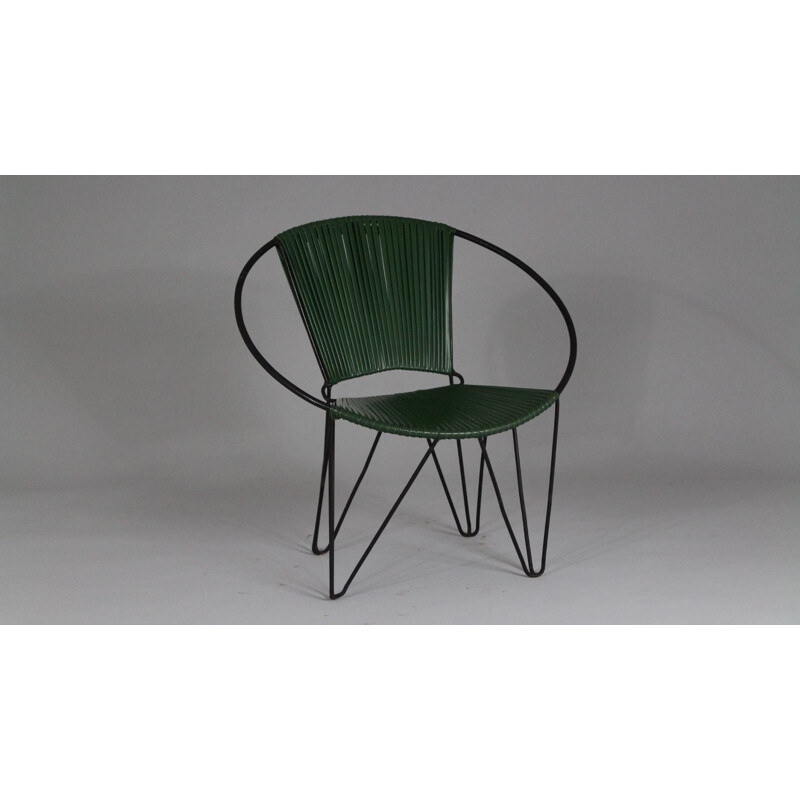 Vintage Plastic and Wire Chair, 1960s